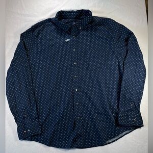 George Navy Blue Casual Button Down Shirt 3XL